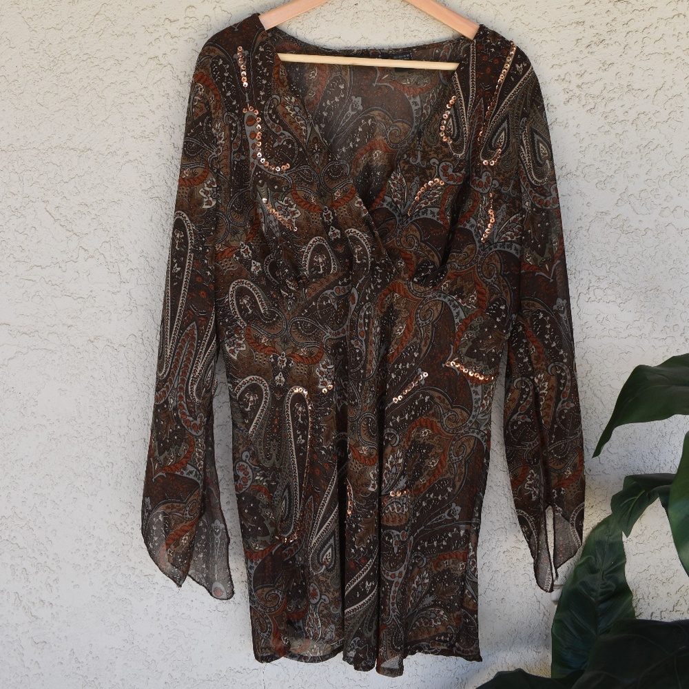 Fashion Web Flowy Sheer Top